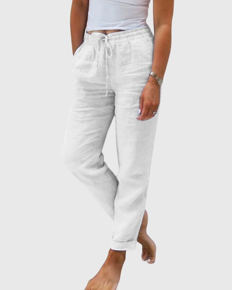 Women's Cropped Trousers - White