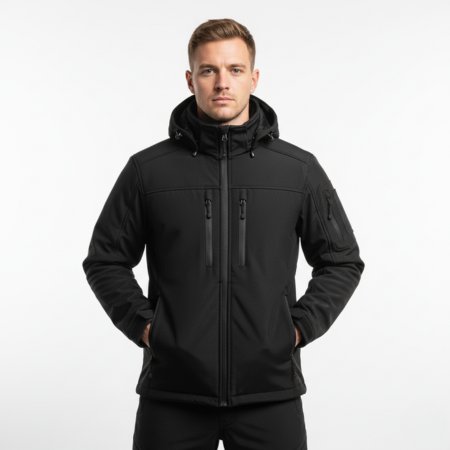 Men's Tactical Softshell Hooded Jacket