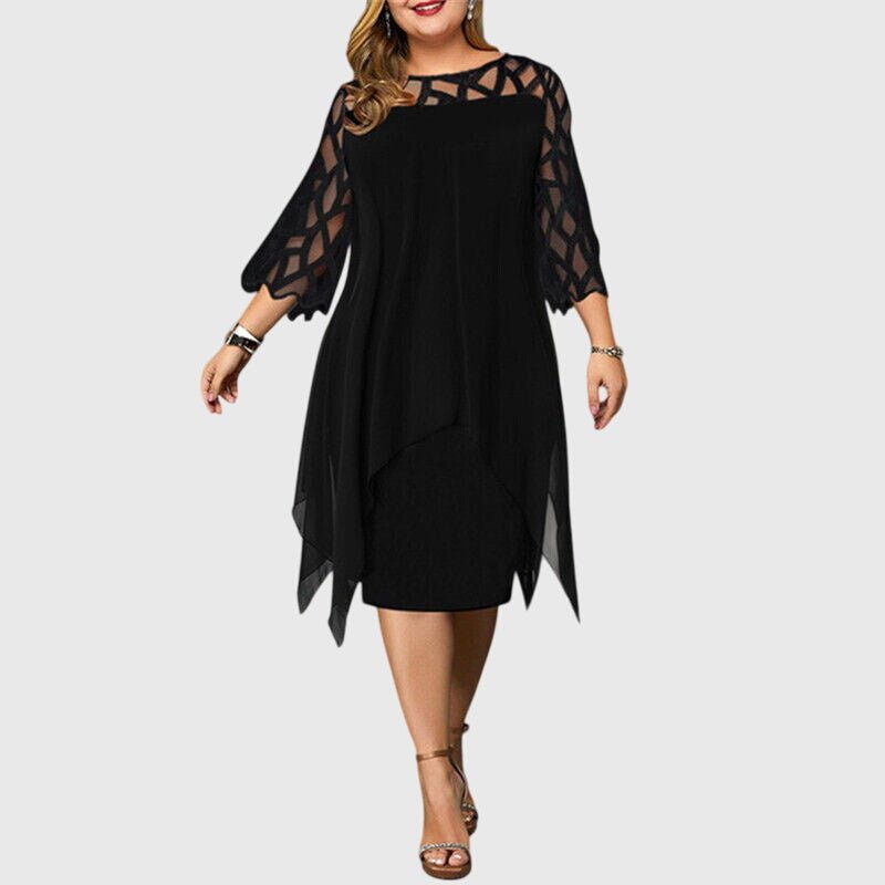 Women's Chiffon Cocktail Dress - Black (Almost sold out)