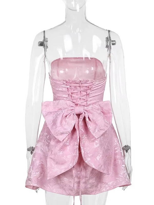 Women's Floral Jacquard Cocktail Mini Dress