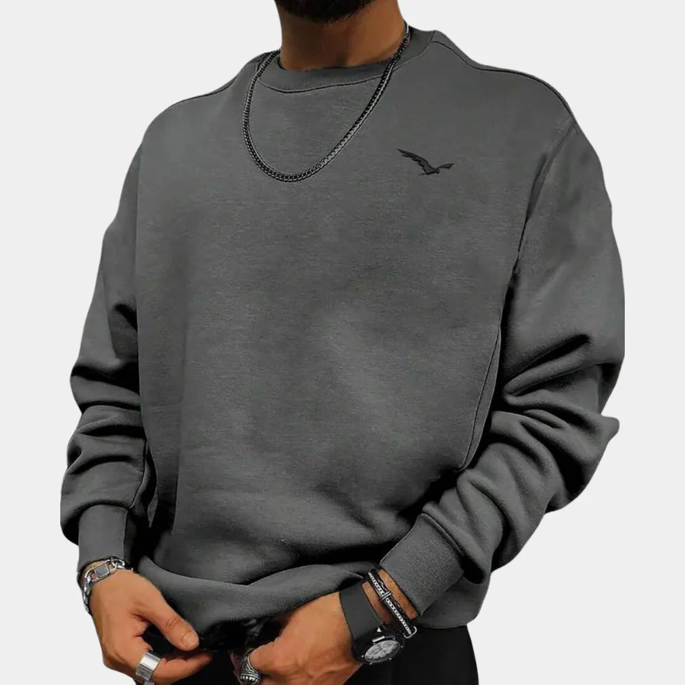 Men's Oversized Crewneck Sweatshirt - Grey