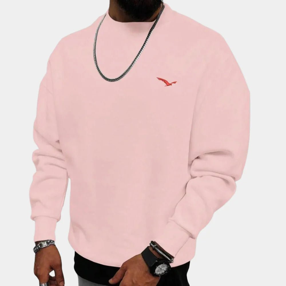 Men's Oversized Crewneck Sweatshirt - Pink