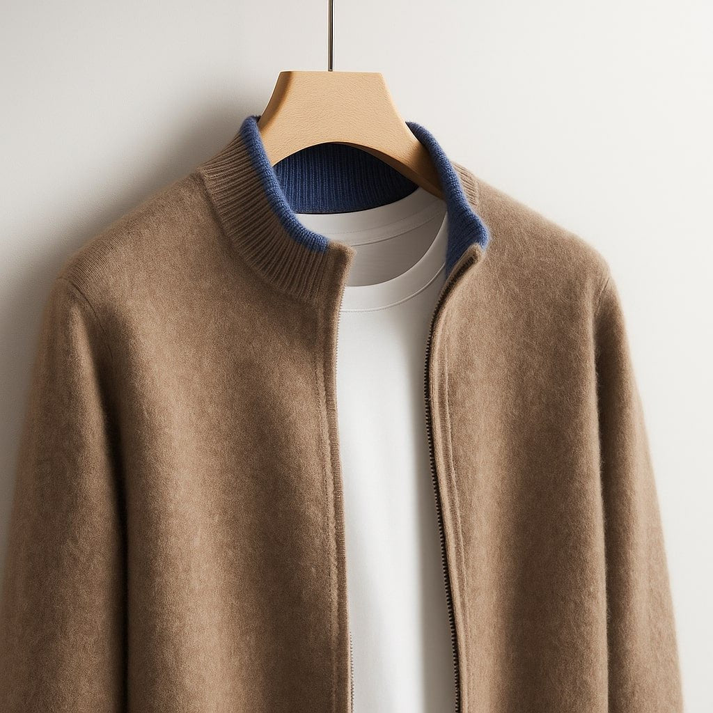 Men's Wool Zip Cardigan