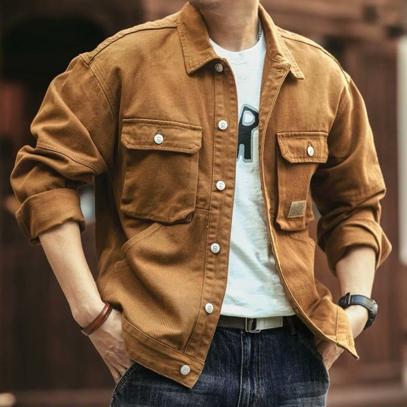 Men's Utility Shirt Jacket - Camel