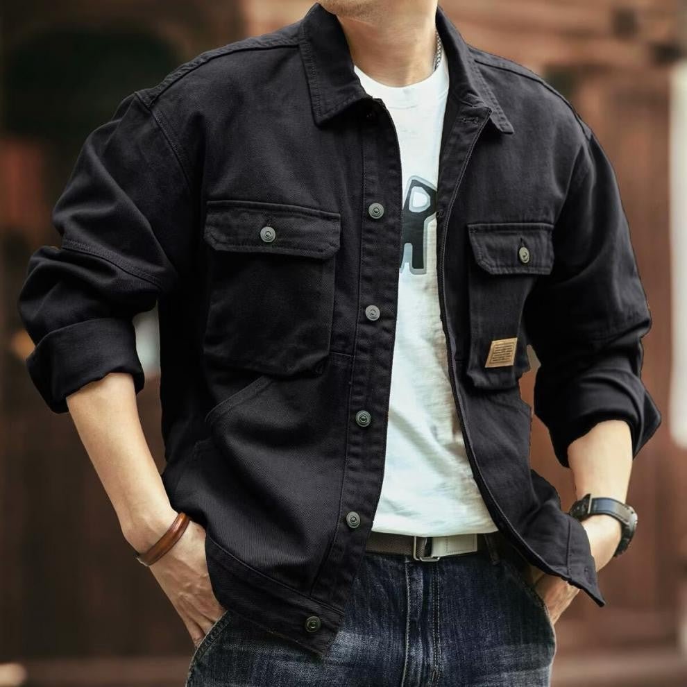 Men's Utility Shirt Jacket - Black