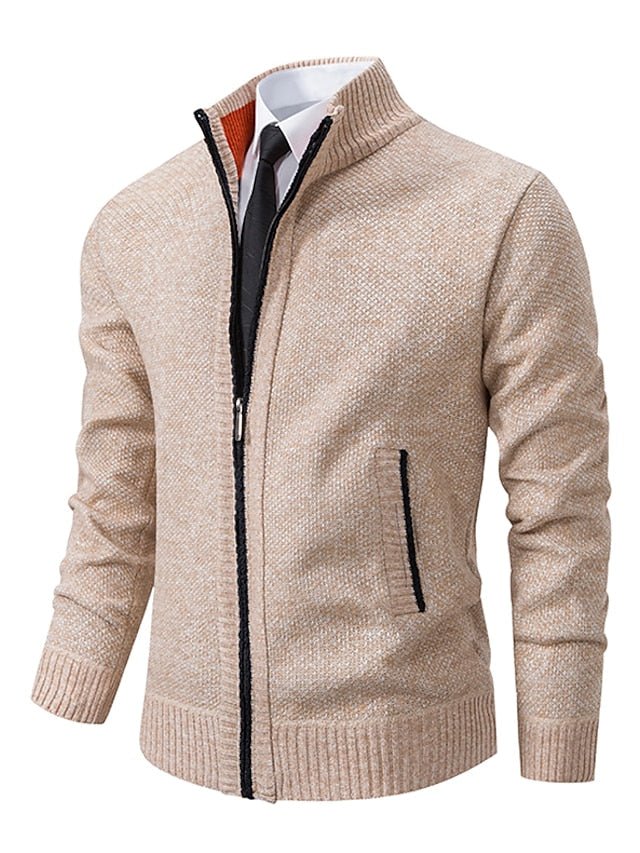 Men's Knit Cardigan - Khaki