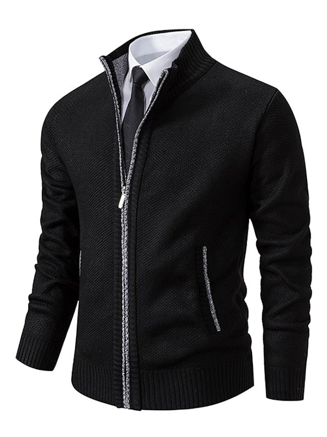 Men's Knit Cardigan - Black