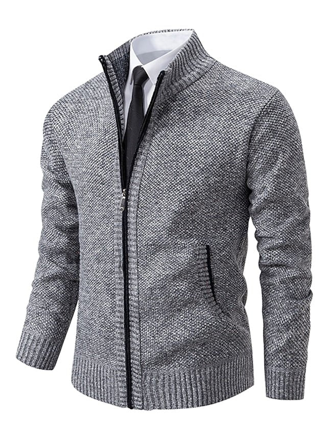 Men's Knit Cardigan - Gray