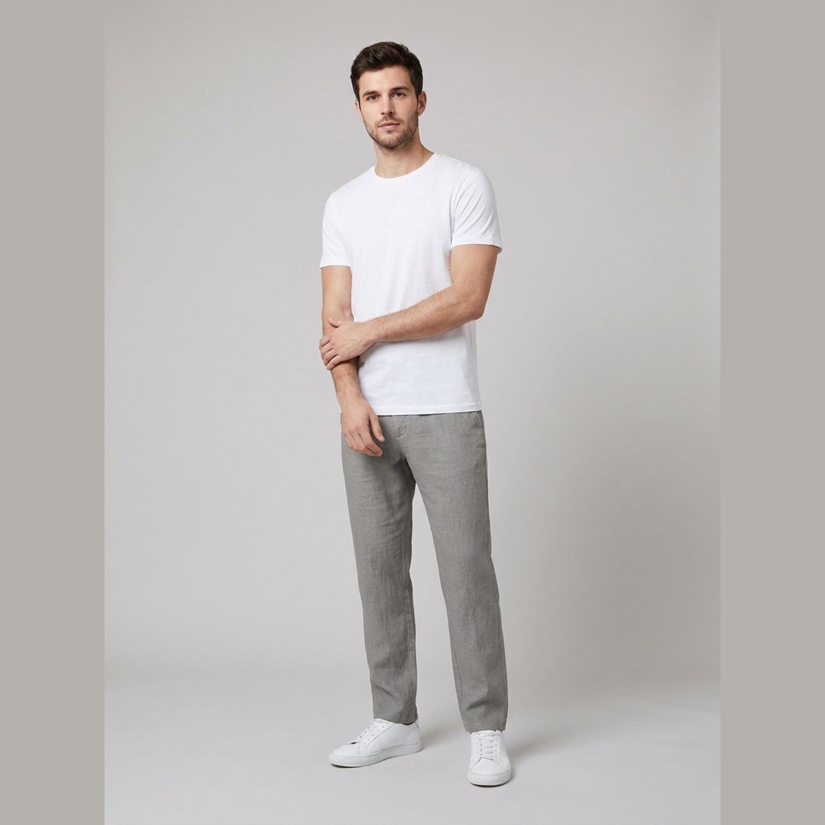 Men's Drawstring Trousers - Gray