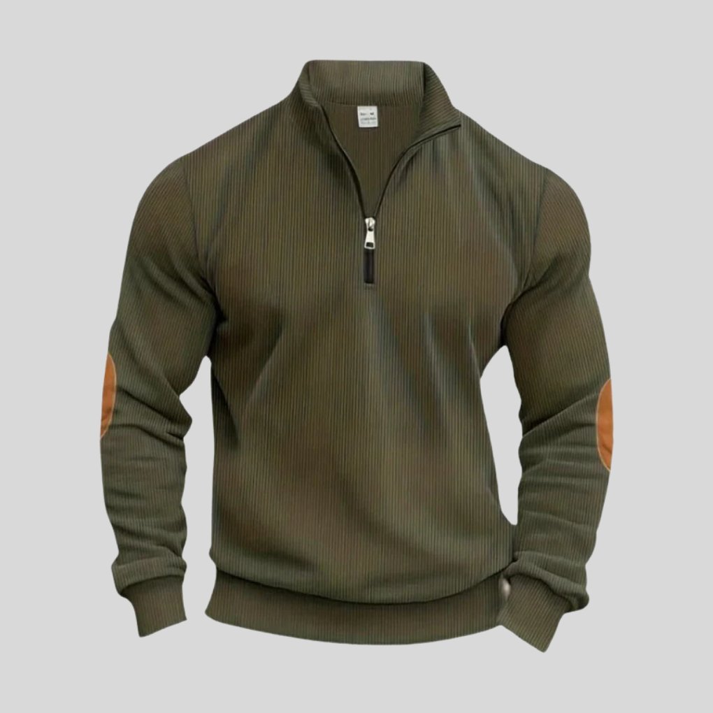 Men's Quarter-Zip Jumper - Green