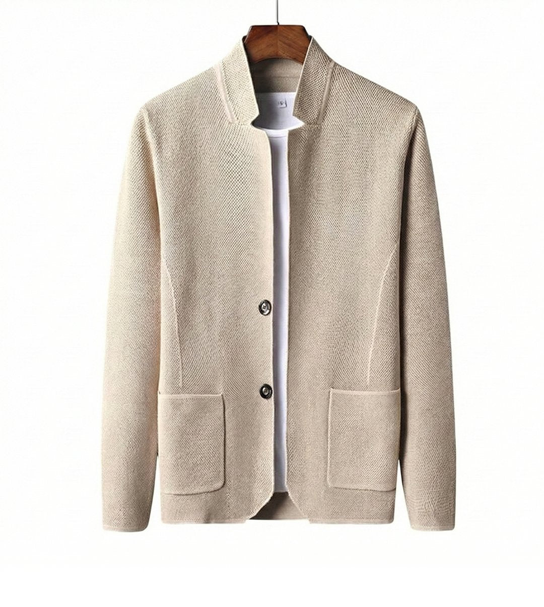 Men's Knit Blazer Cardigan - Beige
