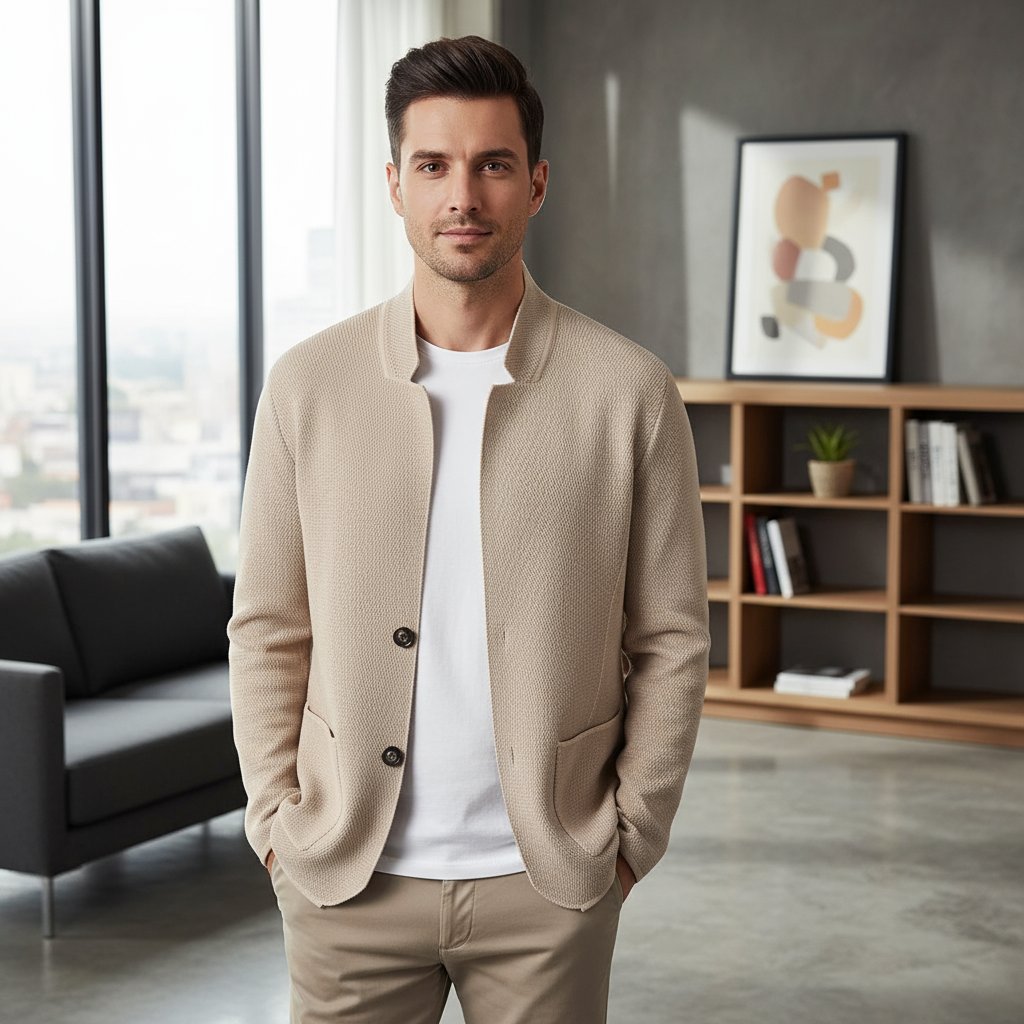 Men's Knit Blazer Cardigan