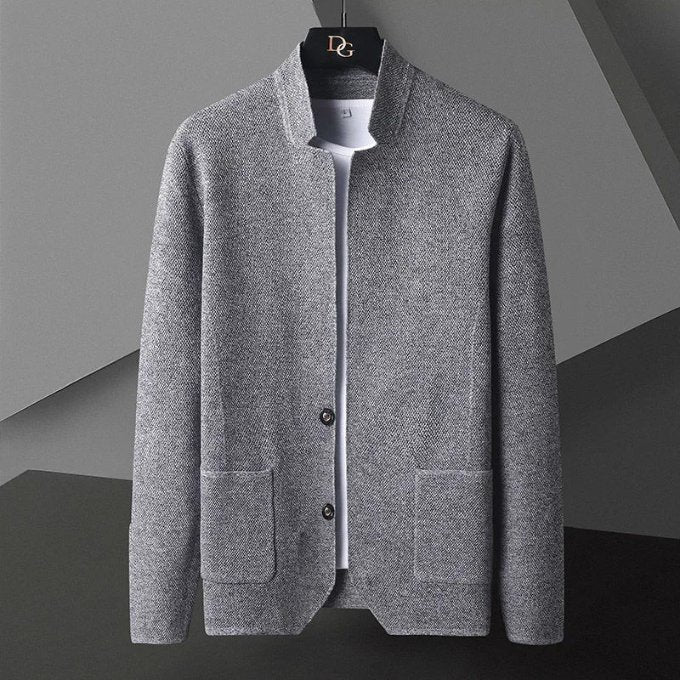 Men's Knit Blazer Cardigan - Gray