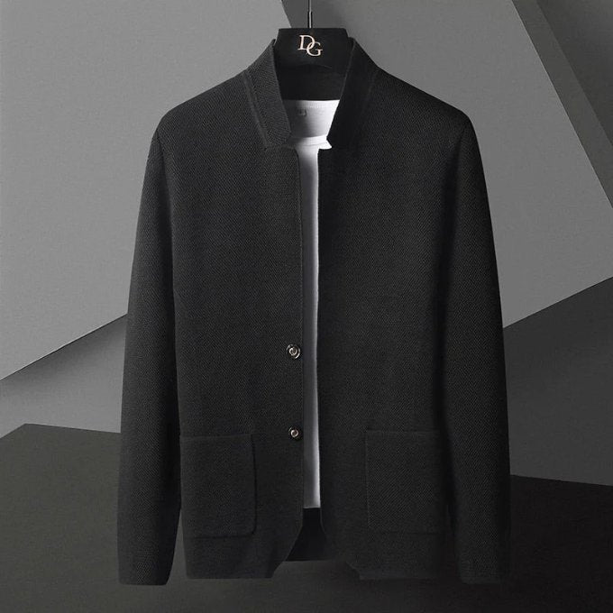 Men's Knit Blazer Cardigan - Black