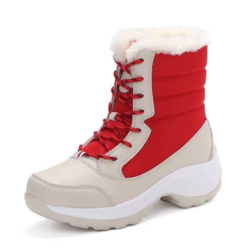 Women's Faux Leather Ankle Snow Boots