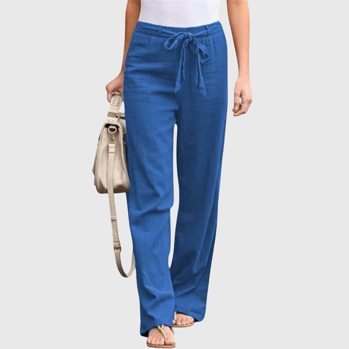 Women's Wide-Leg Trousers - Blue