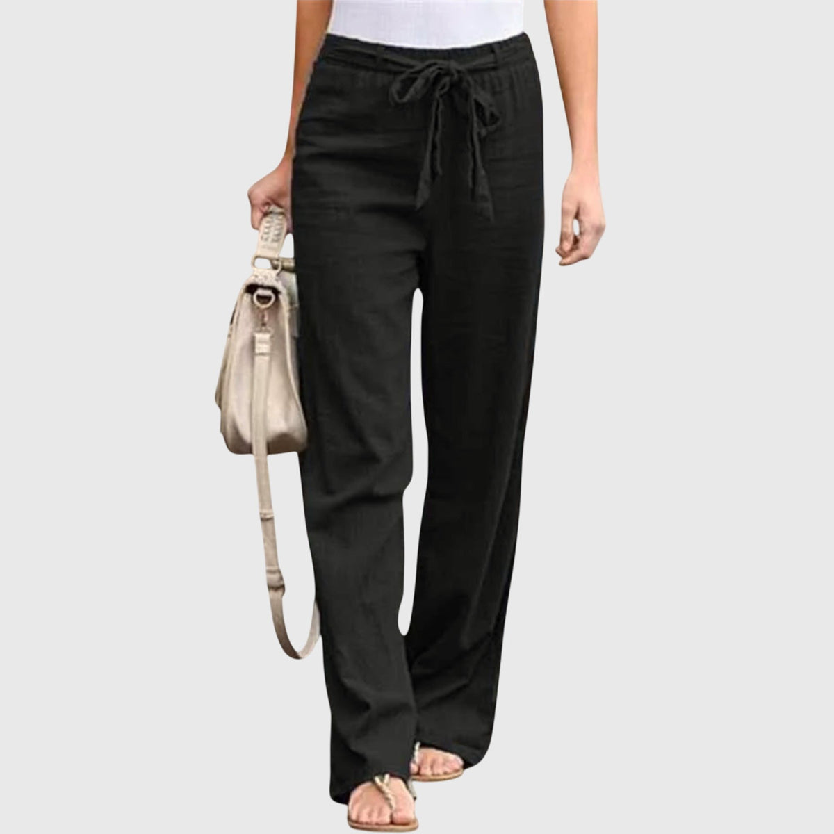 Women's Wide-Leg Trousers - Black