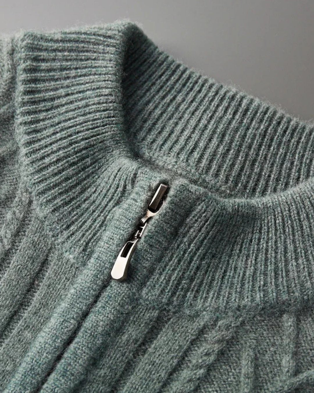 Men's Wool Zip Cardigan
