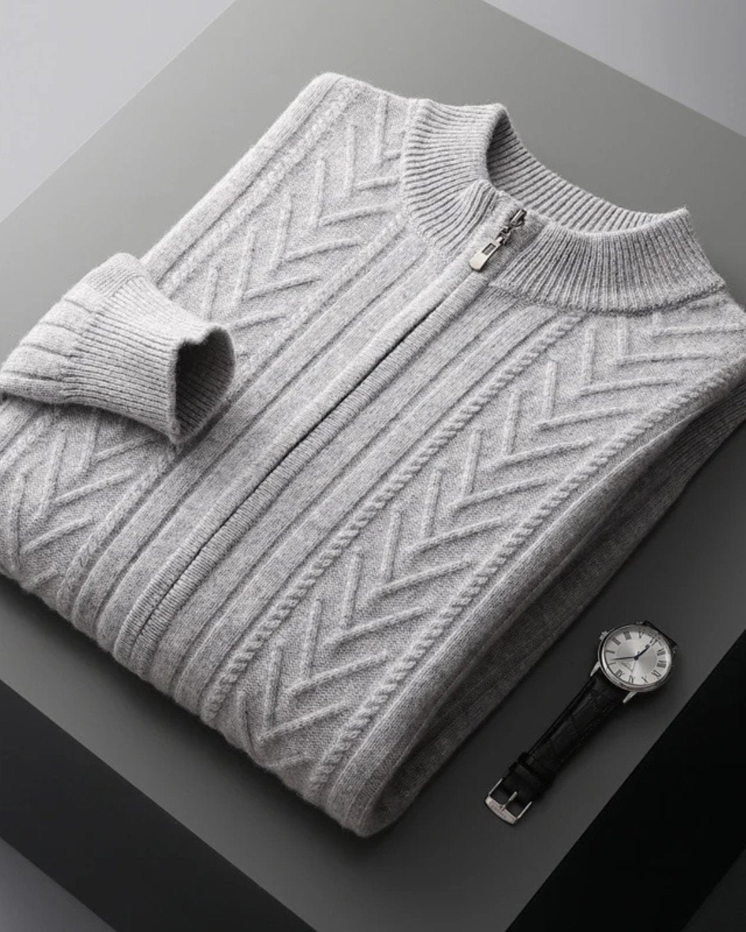 Men's Wool Zip Cardigan