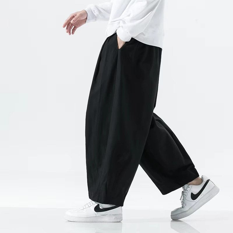 Men's Oversized Cropped Harem Trousers