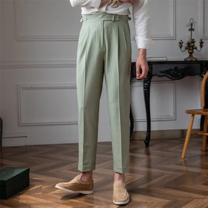 Men's Pleated Wide-Leg Trousers