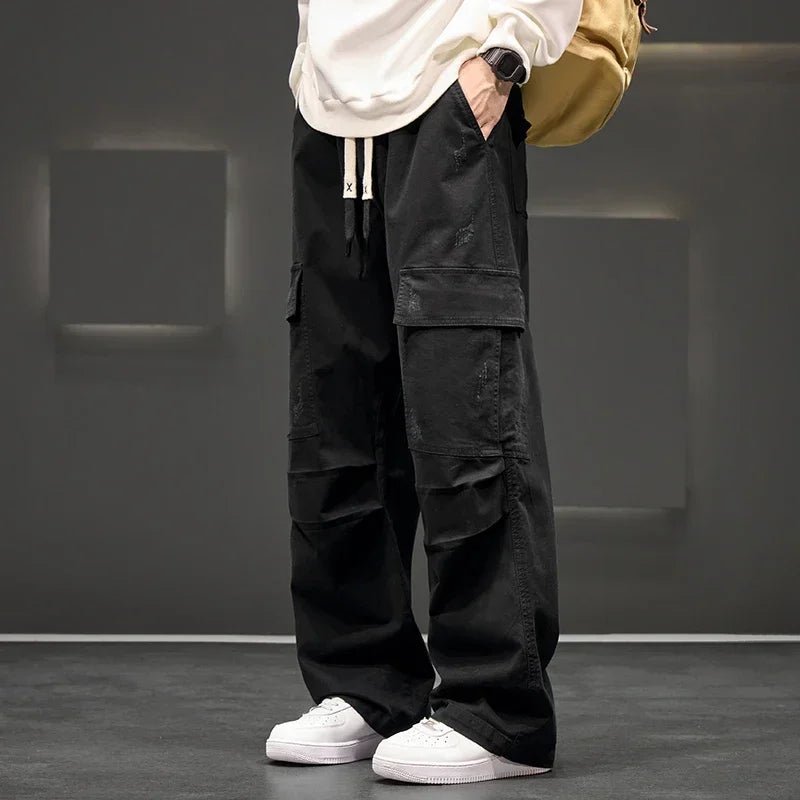 Men's Wide-Leg Cargo Trousers