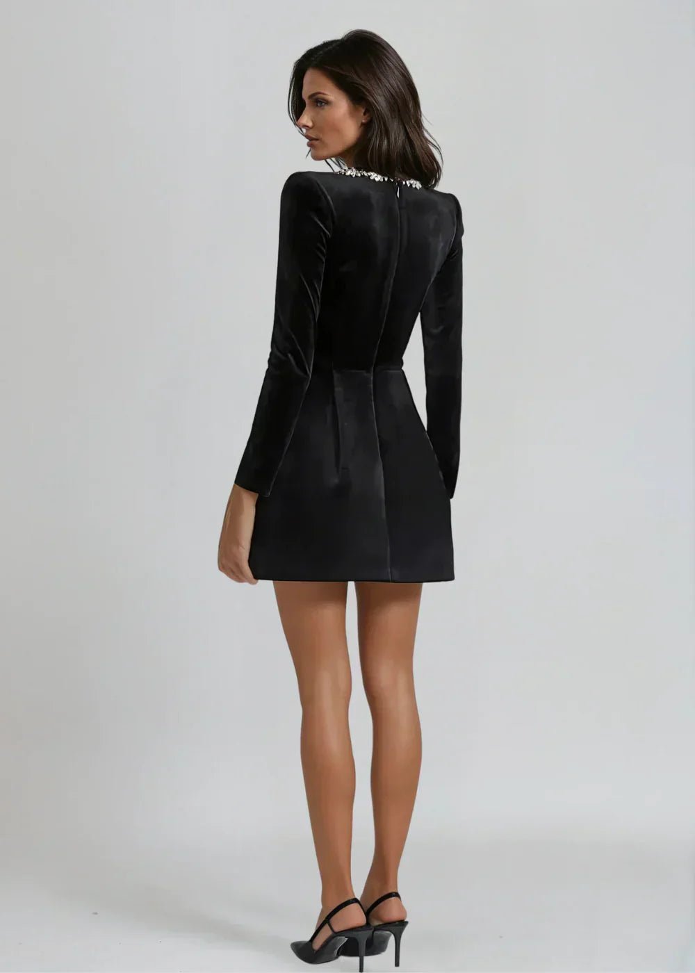 Women's Velvet Cocktail Mini Dress