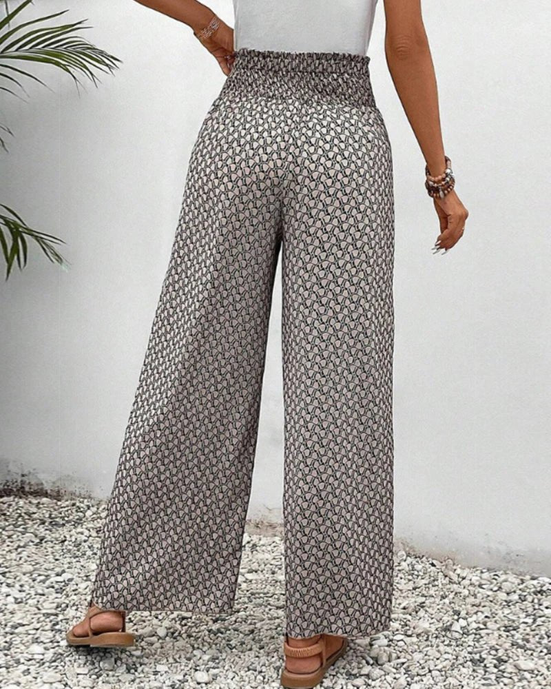 Women's High-Waisted Wide-Leg Palazzo Trousers