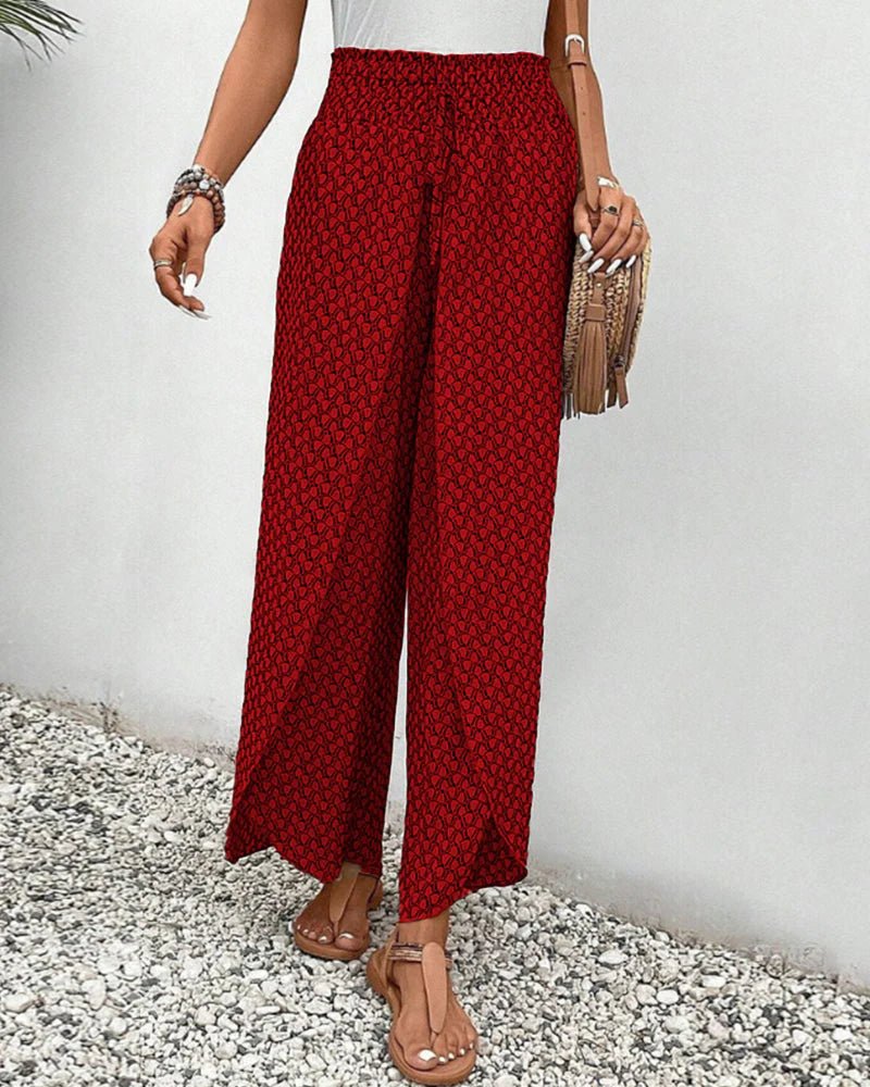 Women's High-Waisted Wide-Leg Palazzo Trousers