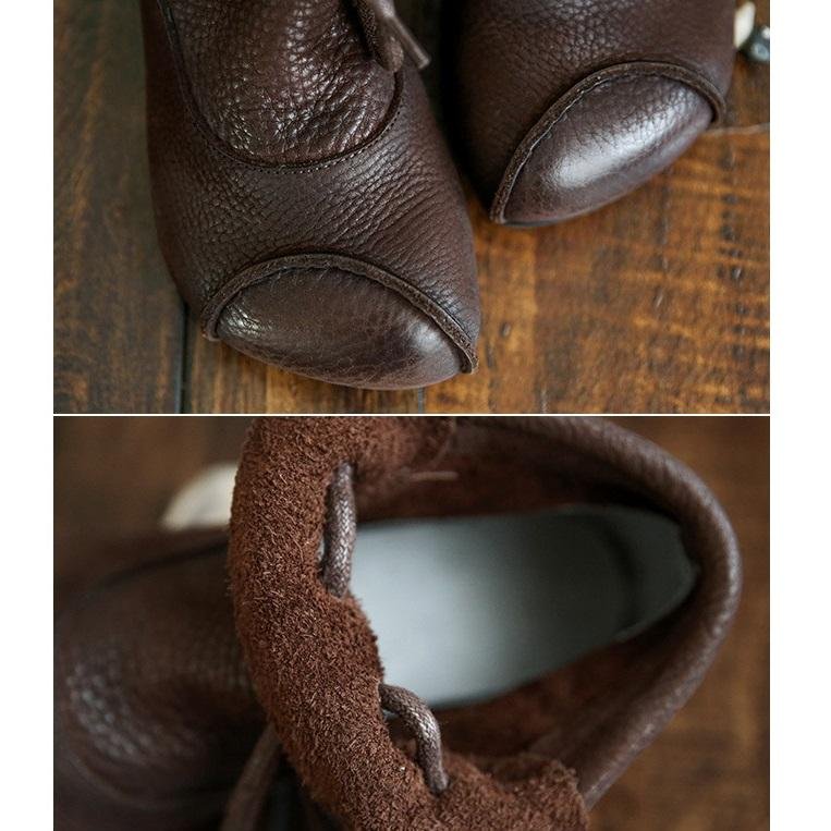 Women's Leather Lace-Up Ankle Boots