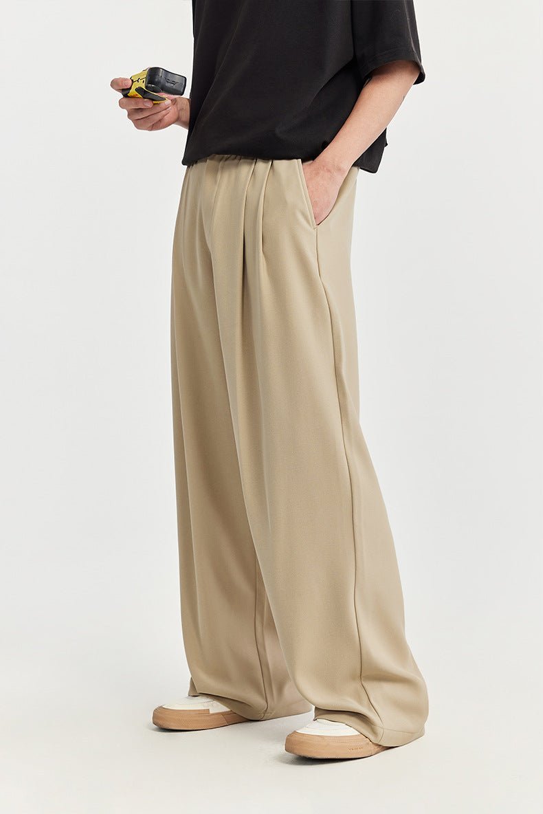 Unisex Pleated Wide-Leg Trousers