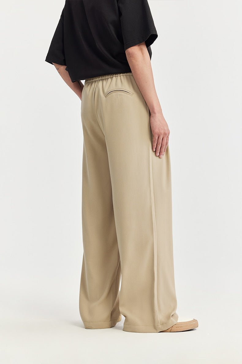 Unisex Pleated Wide-Leg Trousers