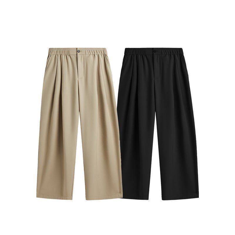 Unisex Pleated Wide-Leg Trousers