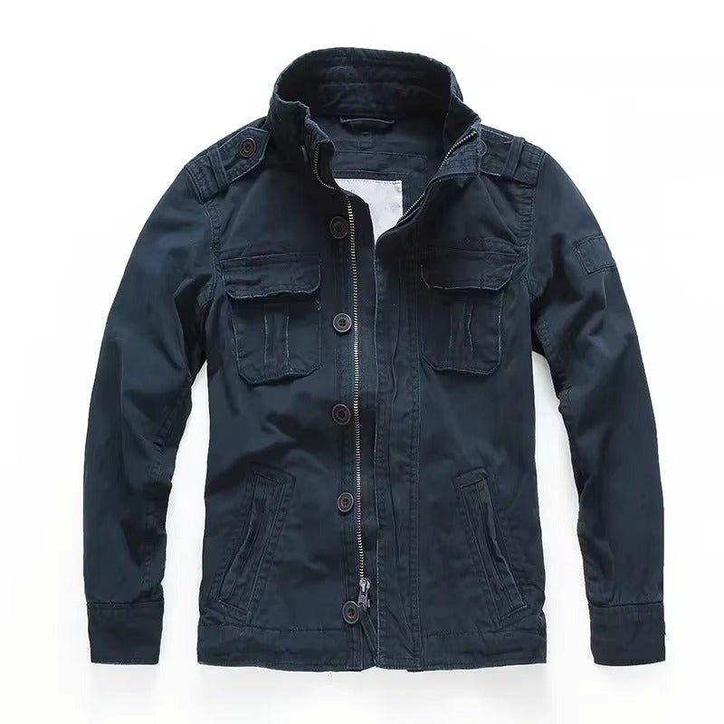 Men's Military Field Jacket - Navy Blue