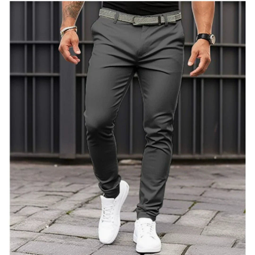 Men's Slim Fit Chino Trousers - Black