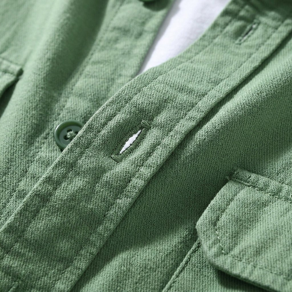 Men's Garment-Dyed Cotton Twill Overshirt