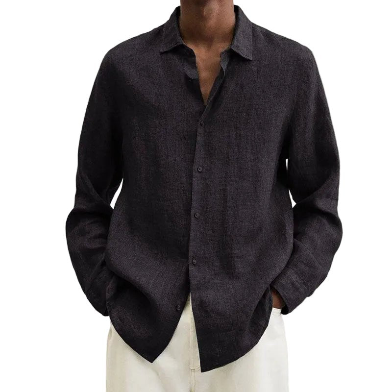 Men's Long Sleeve Shirt - Black