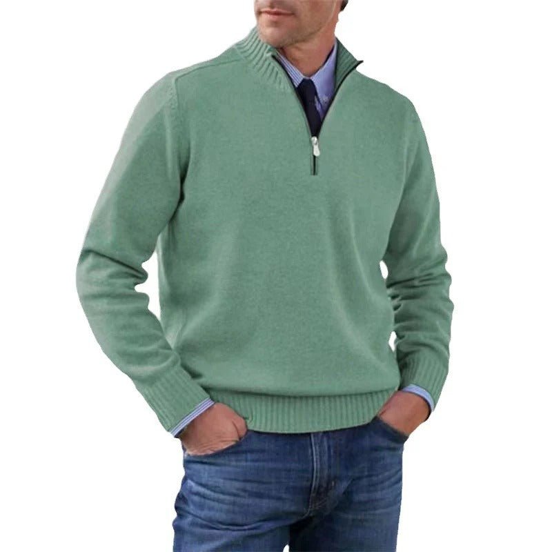 Men's Quarter-Zip Jumper - Green