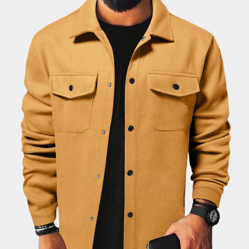 Men's Wool Shacket - Khaki