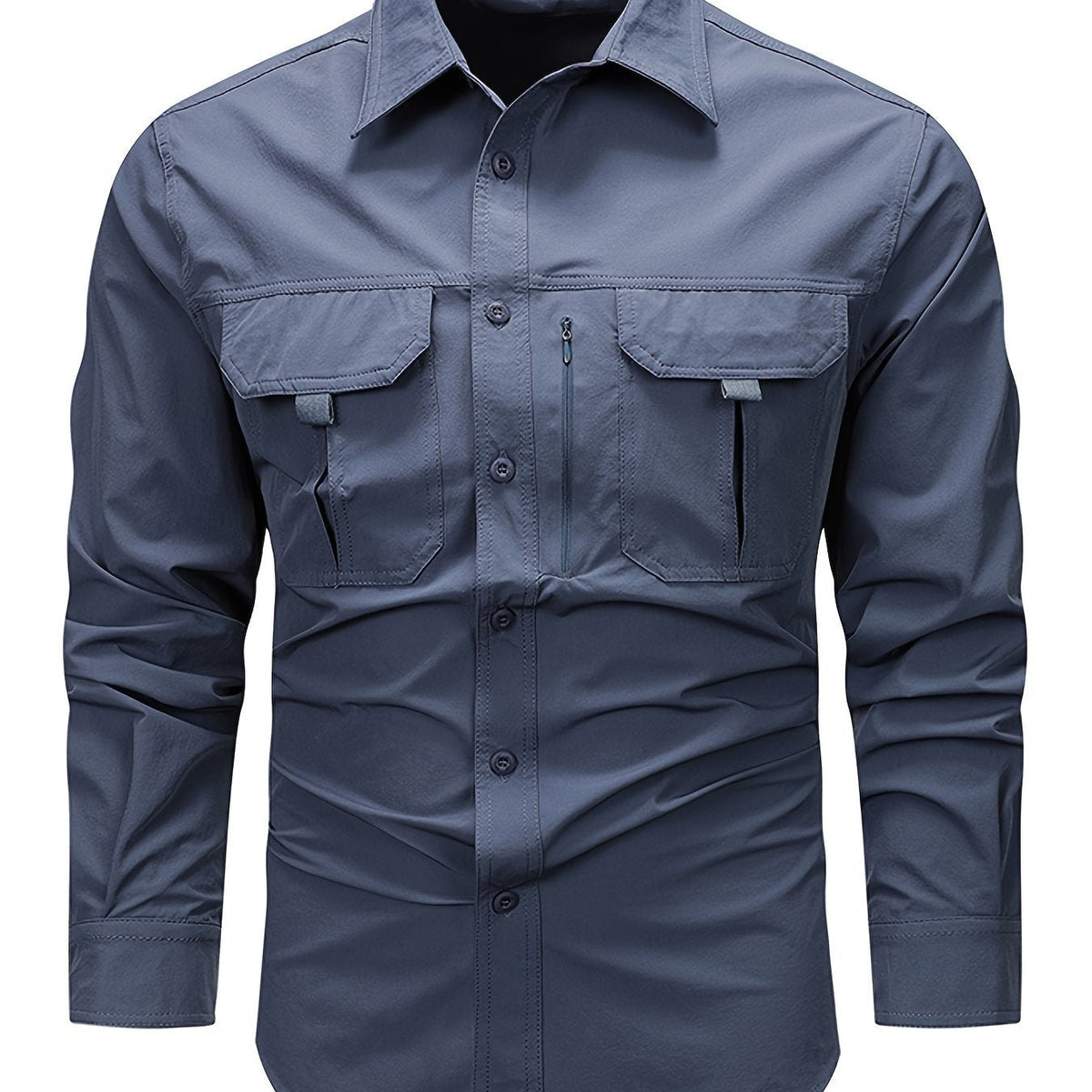 Men's Ripstop Utility Shirt Jacket - Haze Blue