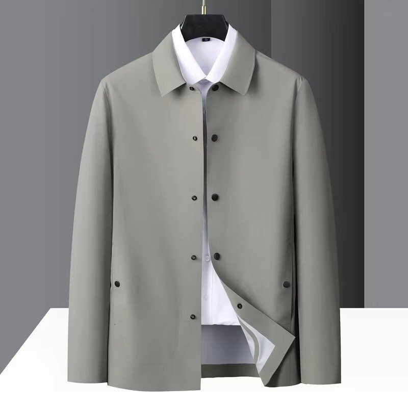 Men's Tailored Button-Up Jacket - Beige