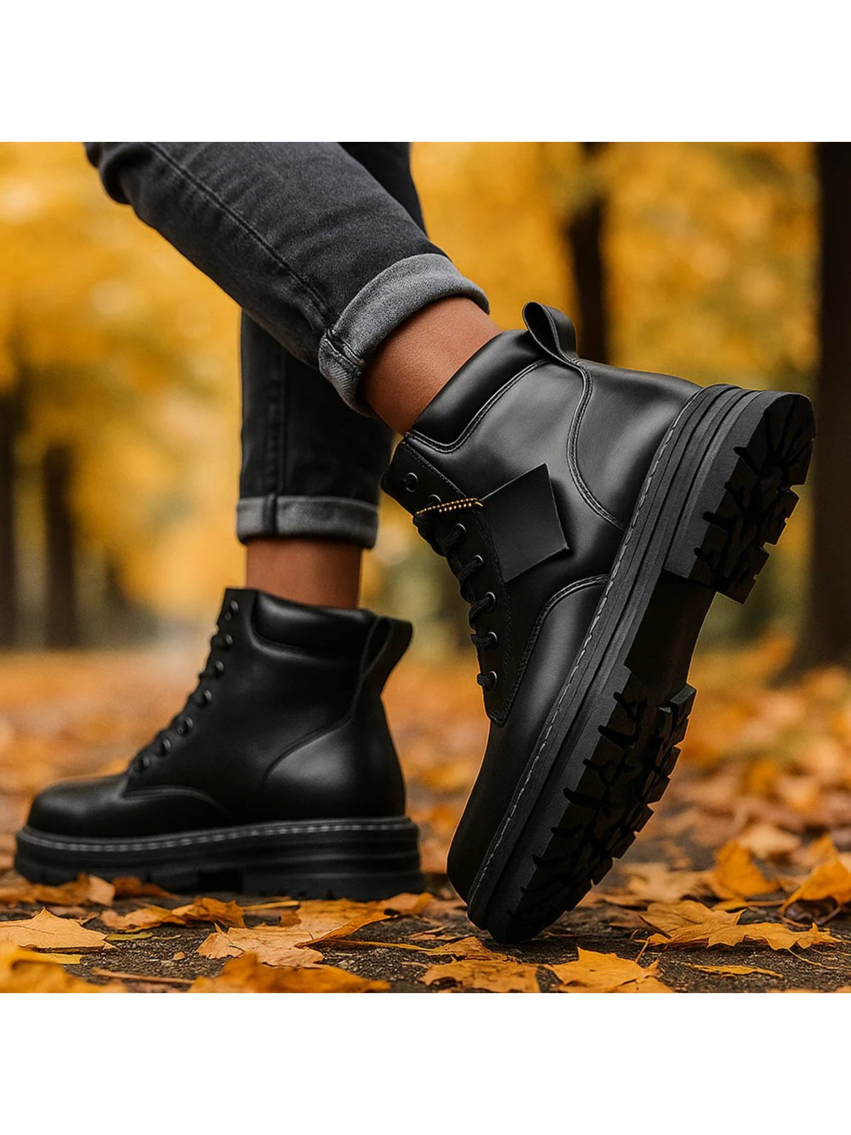 Men's Faux Leather Work Boots