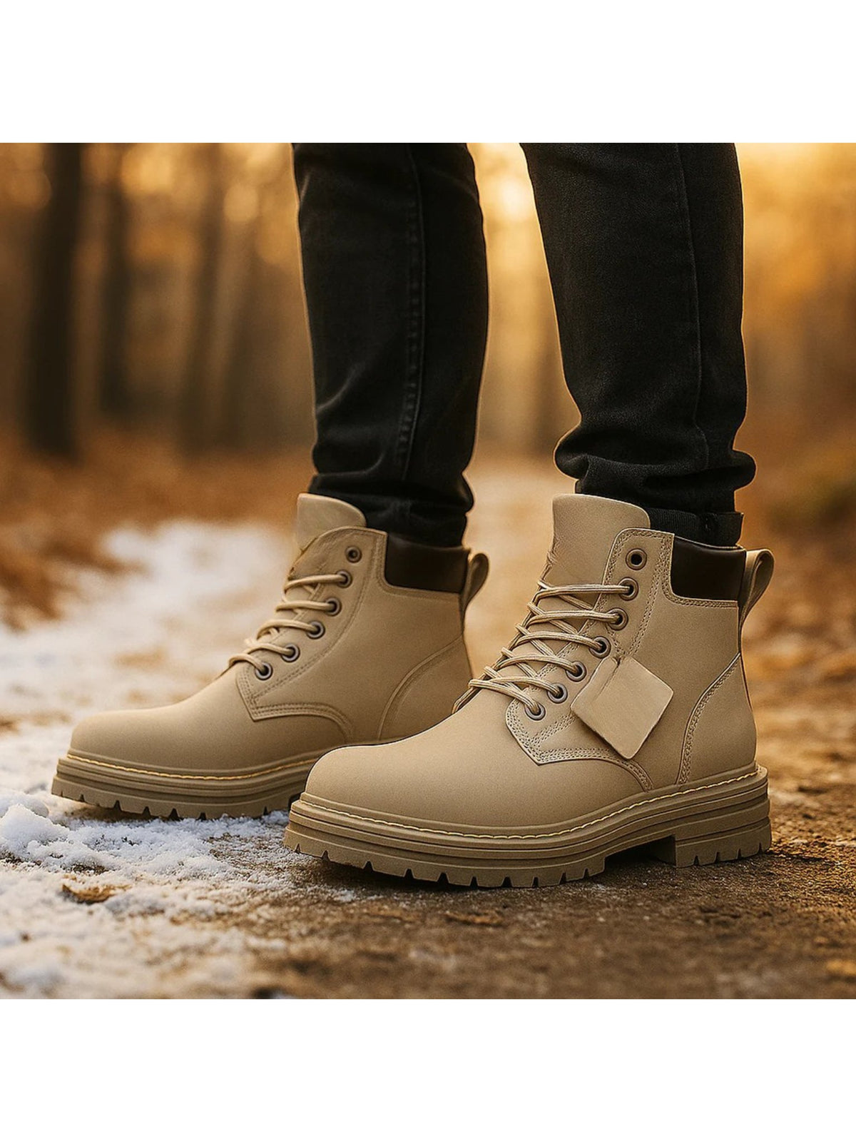 Men's Faux Leather Work Boots