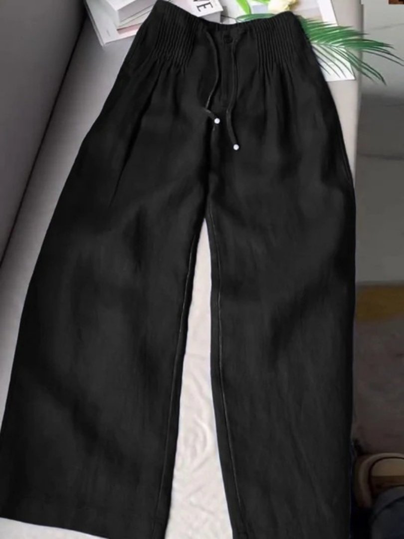 Women's Wide-Leg Trousers - Black