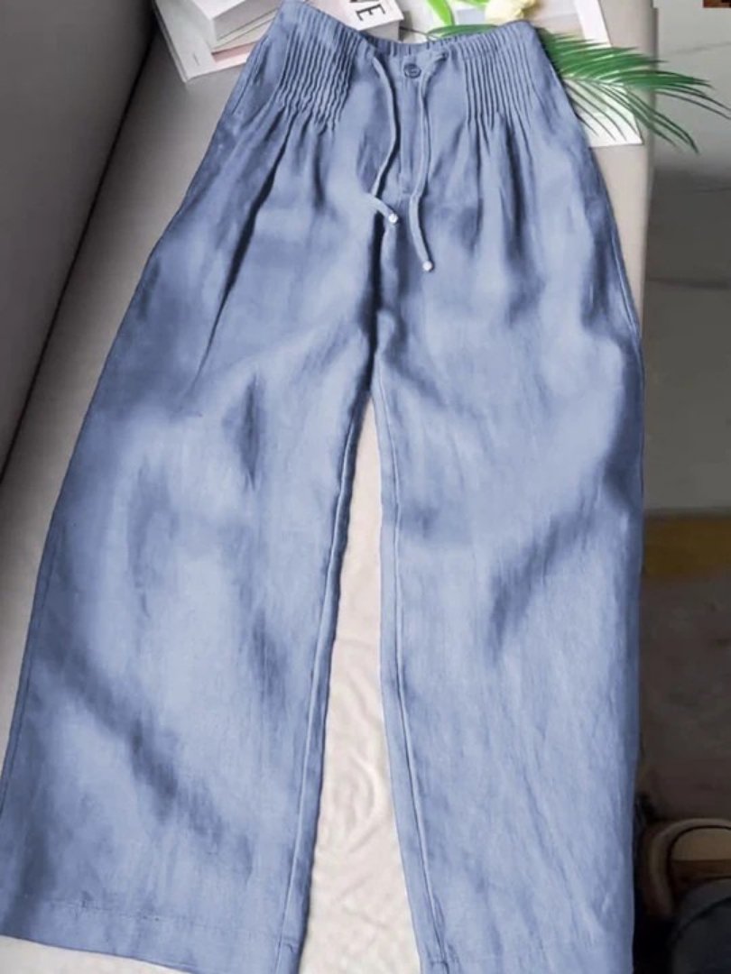 Women's Wide-Leg Trousers - Blue
