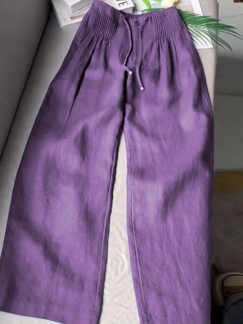 Women's Wide-Leg Trousers - Purple