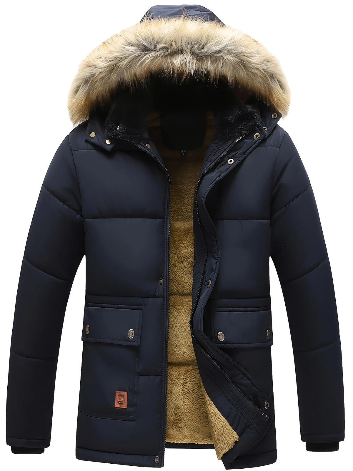 Men's Parka Jacket - Navy Blue