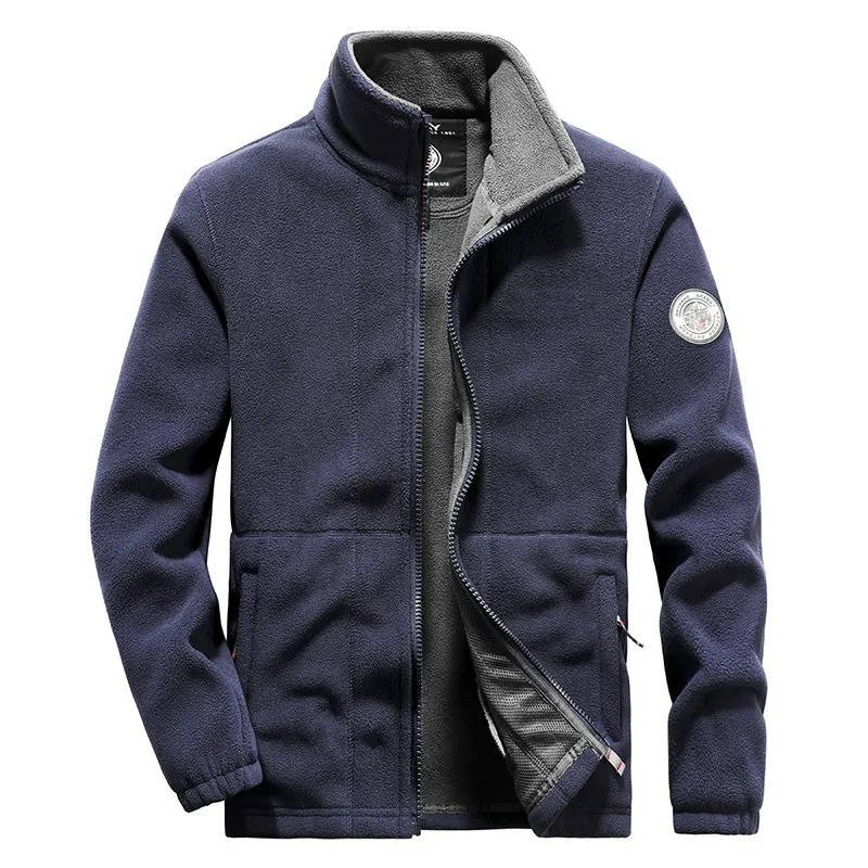 Men's Polar Fleece Zip-Up Jacket - Blue
