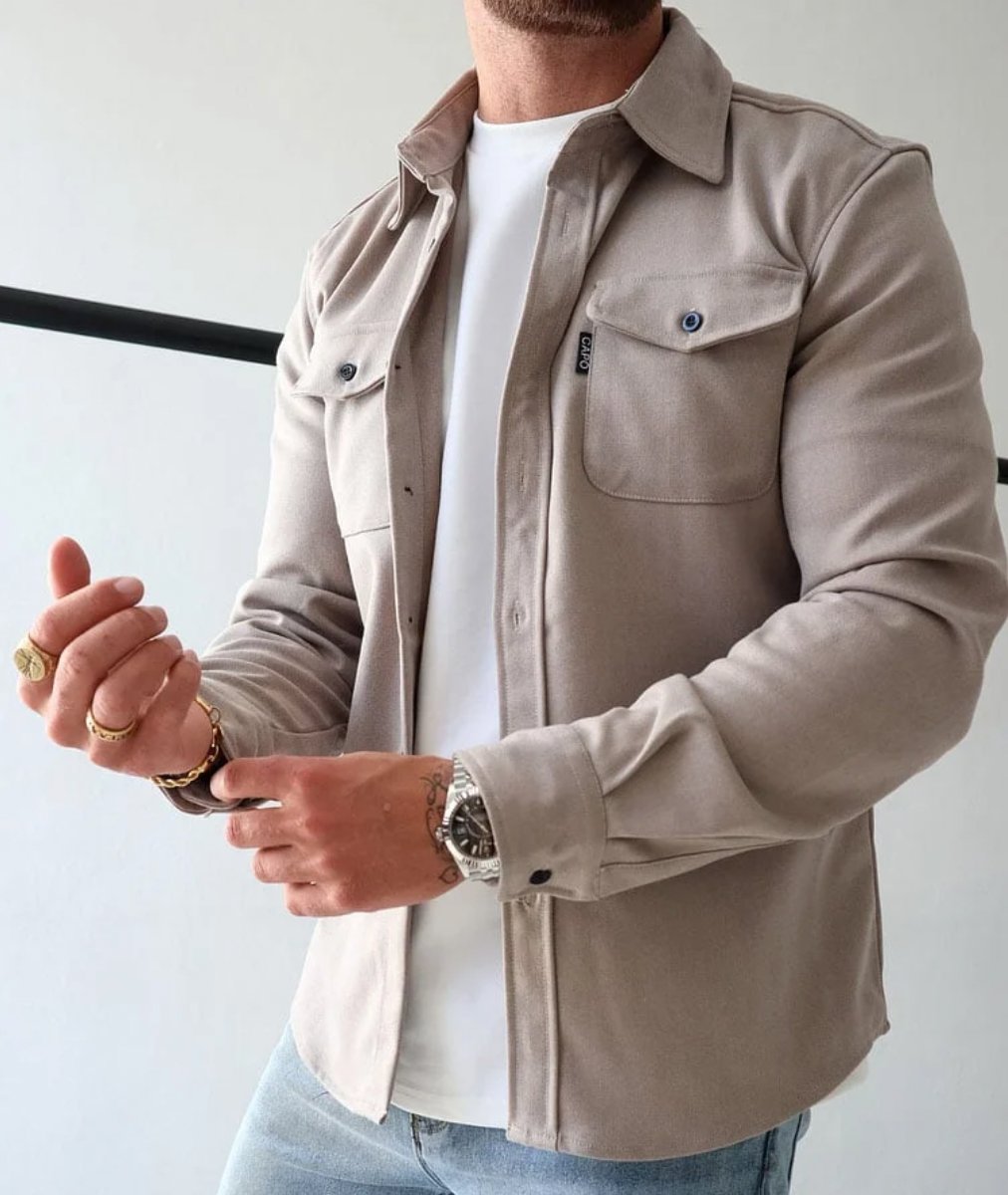 Men's Shacket - Beige