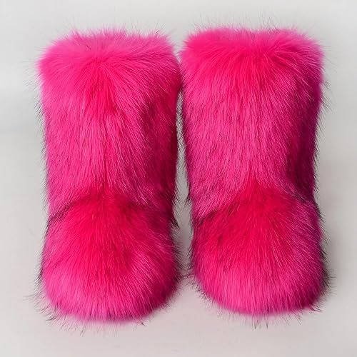 Women's Faux Fur Mid-Calf Ankle Boots